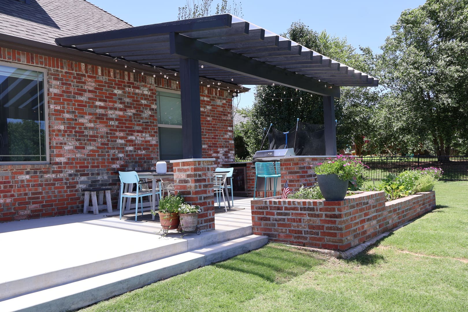 Backyard pergola and patio installation for outdoor living in Oklahoma